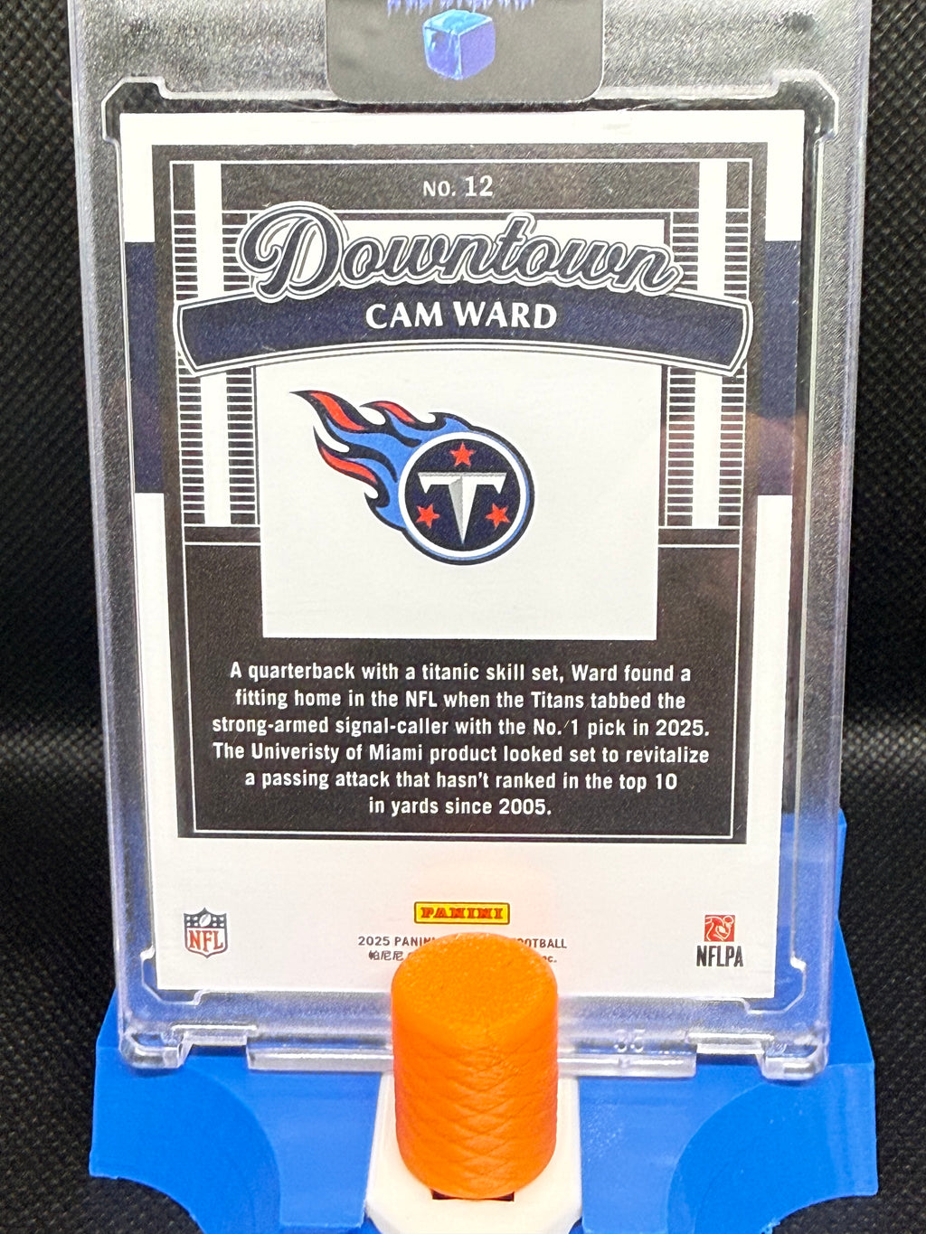 2025 Cam Ward Downtown Rookie Card