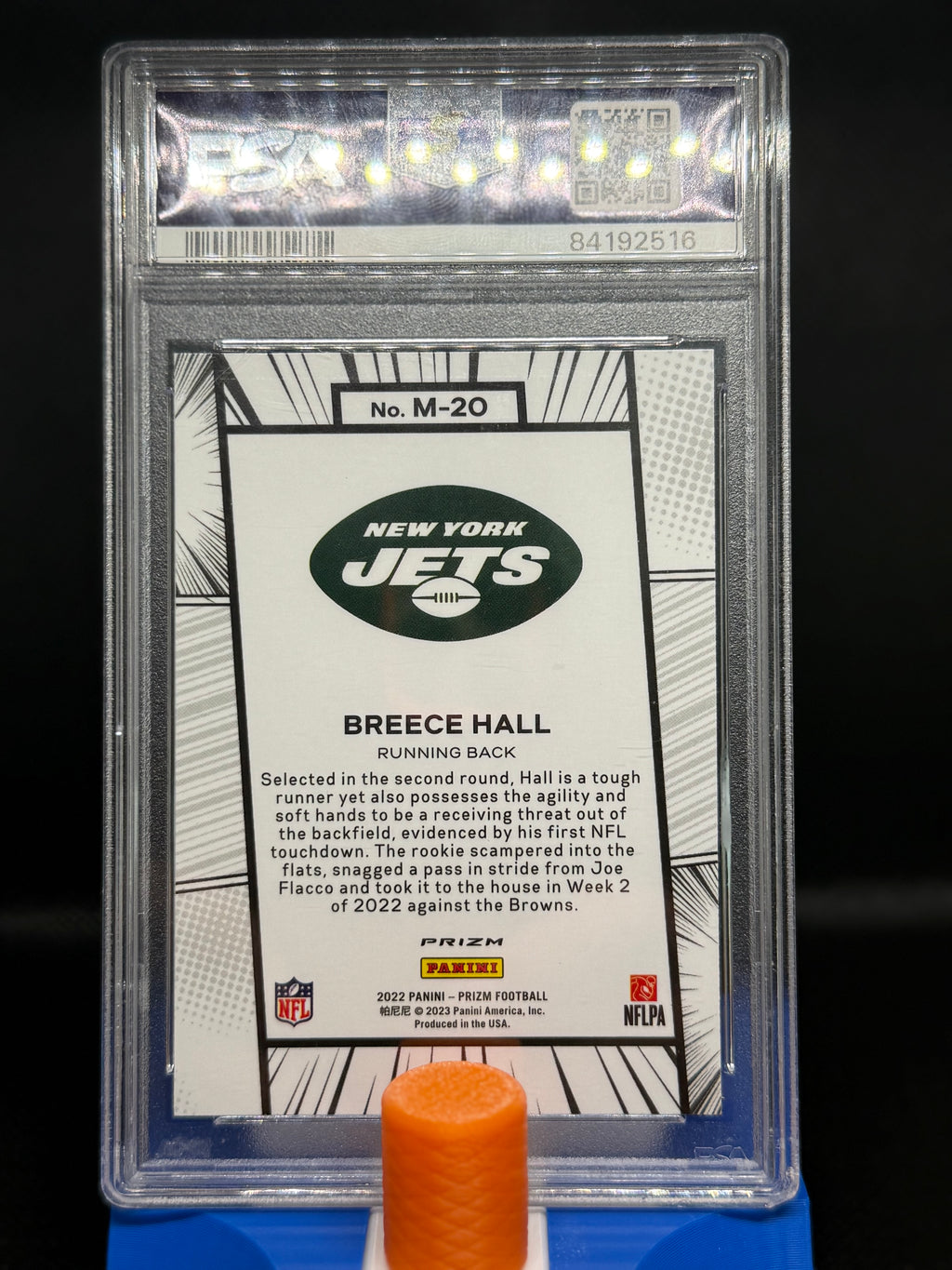 2022 Prizm Manga Breece Hall PSA 9