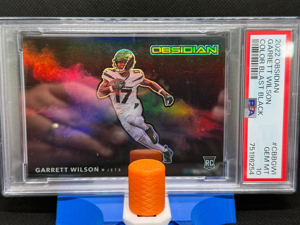 2022 Garrett Wilson Obsidian Black Color Blast in PSA 10